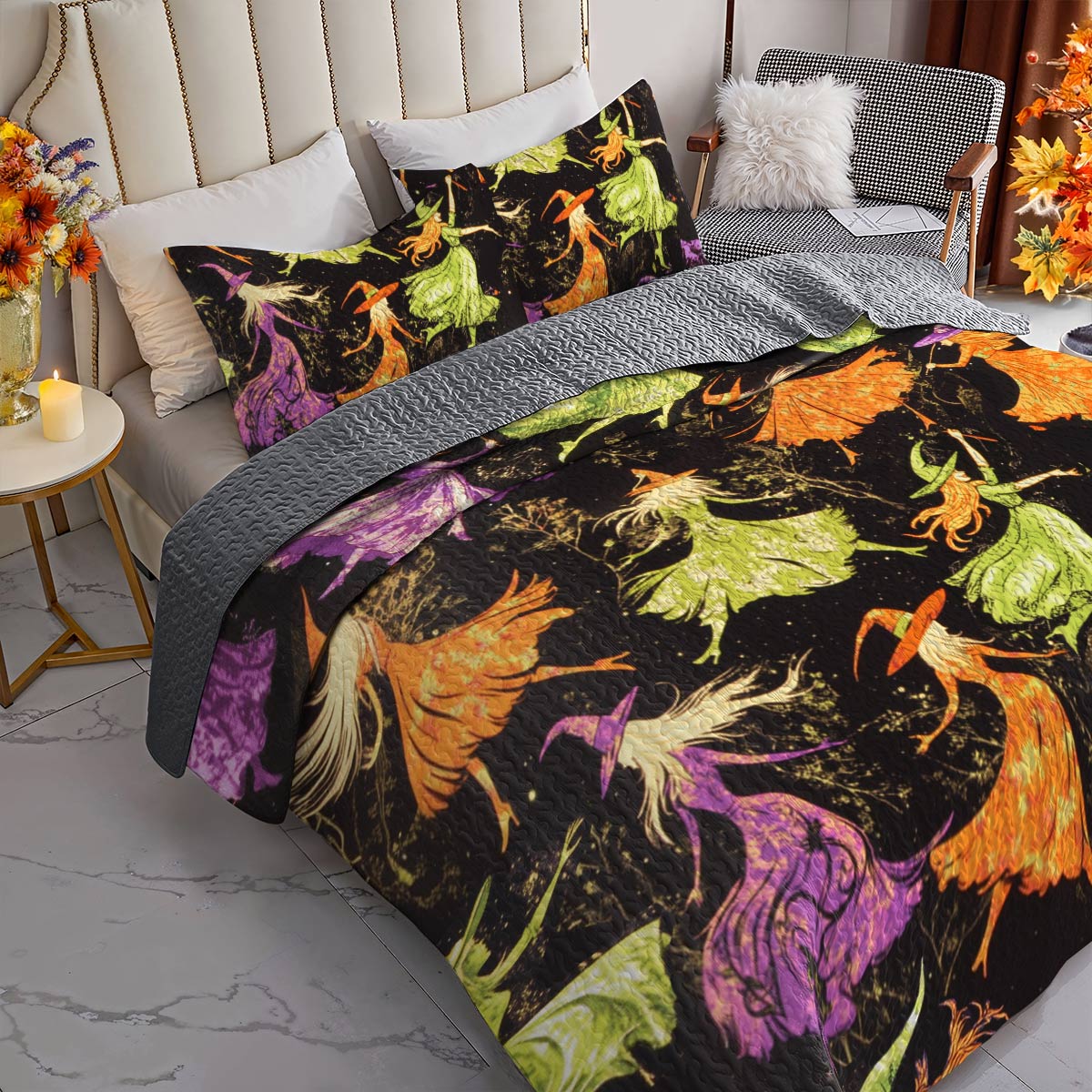 Witch Lorva All Season Quilt 3-Piece Set Mystic Flight