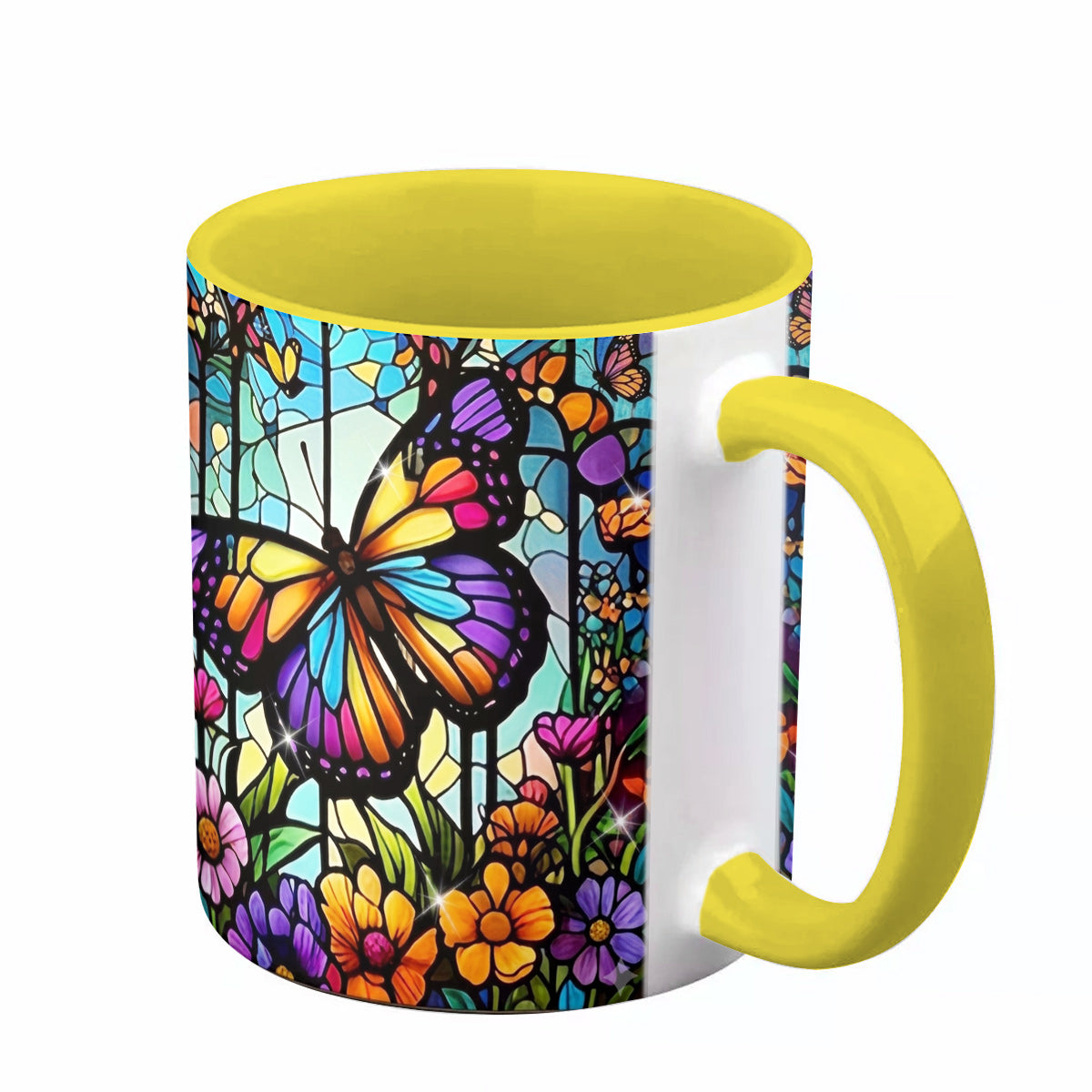 Lorva Butterfly Acent Mug Charming Floral Butterfly