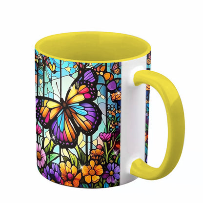 Lorva Butterfly Acent Mug Charming Floral Butterfly