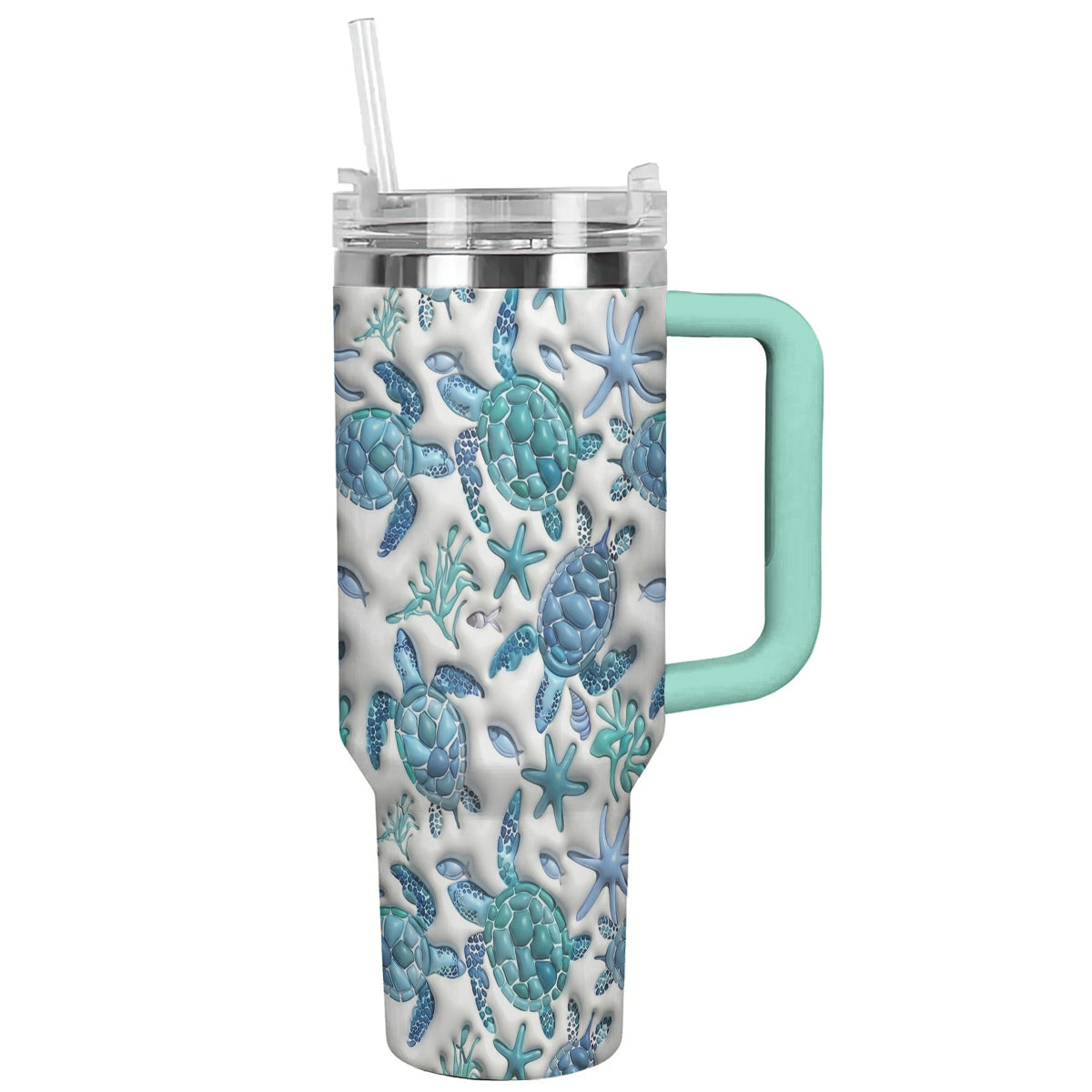 Lorva Tumbler Sea Turtle Blue Flow