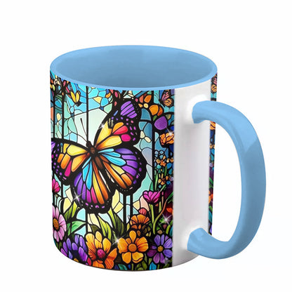 Lorva Butterfly Acent Mug Charming Floral Butterfly