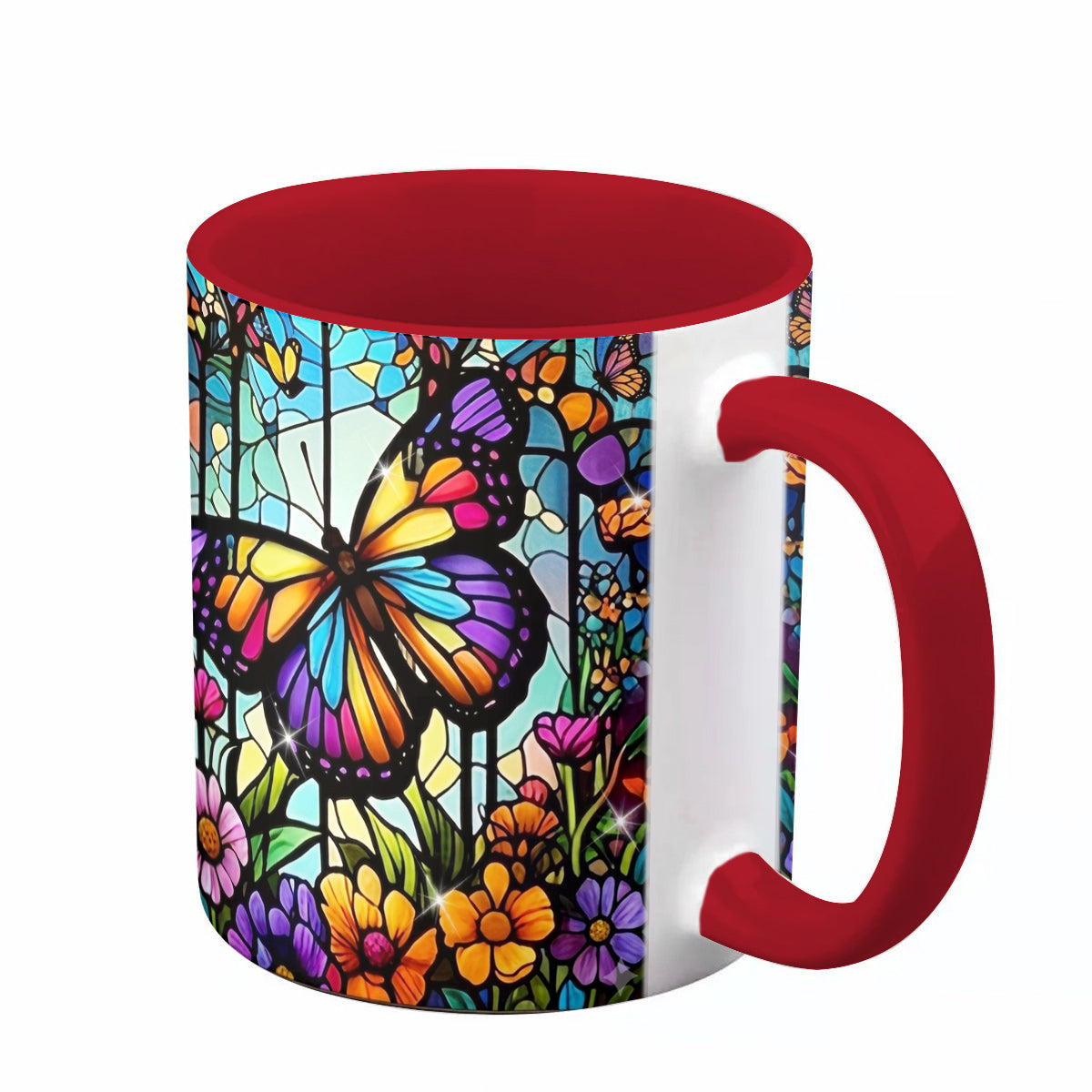 Lorva Butterfly Acent Mug Charming Floral Butterfly