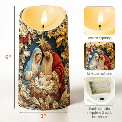 Lorva LED Candle Sacred Christmas