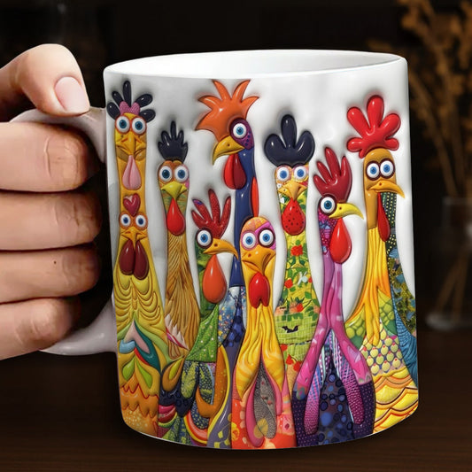 Lorva Mug Crazy Chickens