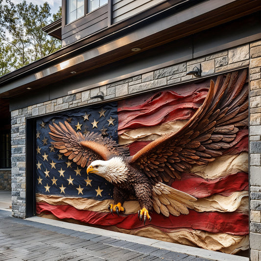 Lorva Garage Door Banner Decoration Freedom Still Soars