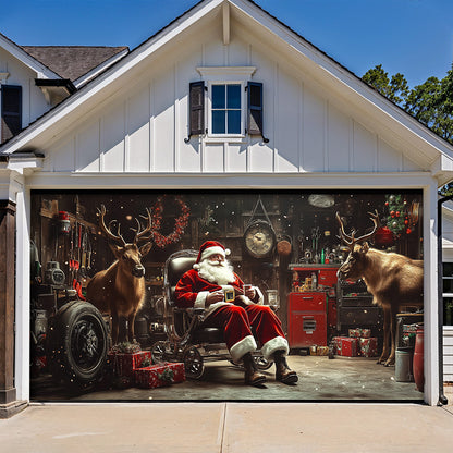 Lorva Christmas Garage Door Banner Decoration Merry Christmas Night