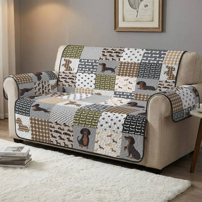 Lorva Sofa Cover Set Happy Dachshund