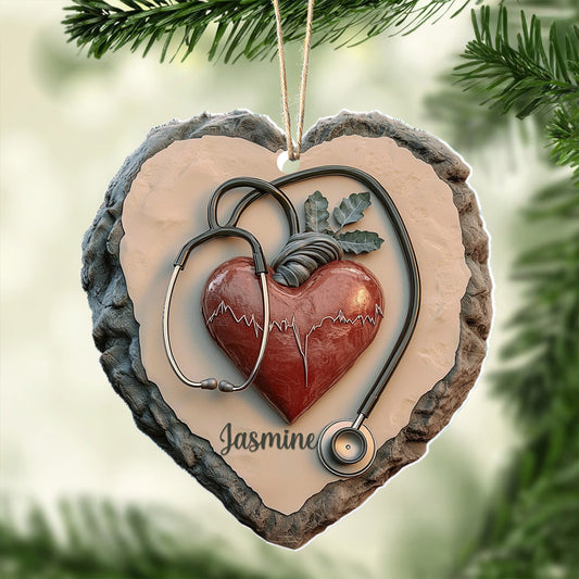 Lorva Nurse 2D Acrylic Ornament Heartbeat of Care