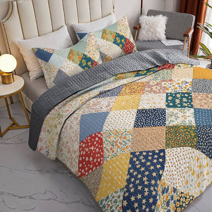Lorva All Season Quilt 3-Piece Set Vintage Floral
