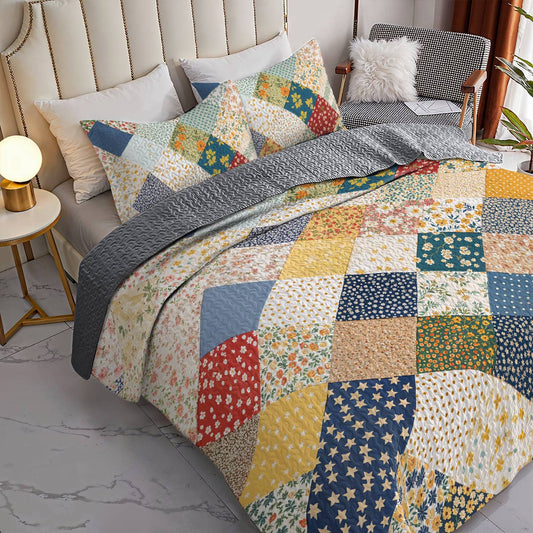 Lorva All Season Quilt 3-Piece Set Vintage Floral