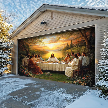 Lorva Garage Door Banner Decoration The Last Supper