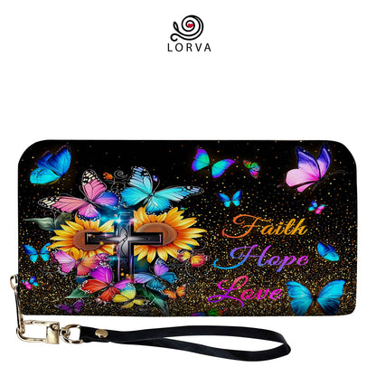 Lorva Butterfly Leather Wallet Sunshine & Spirit