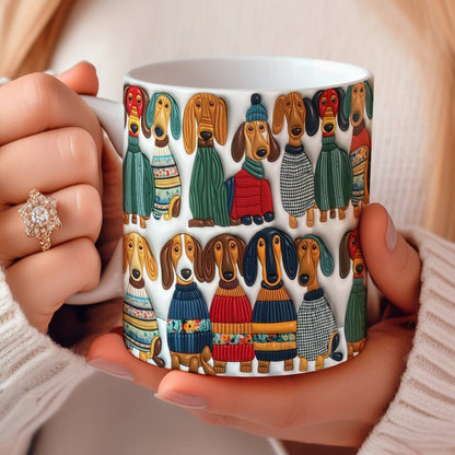 Lorva  Flat Print Mug Amazing Dachshund