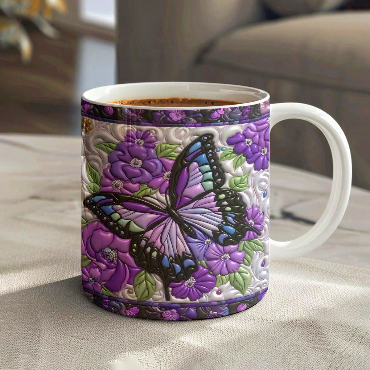 Lorva Flat Print Mug Enchanted Butterfly