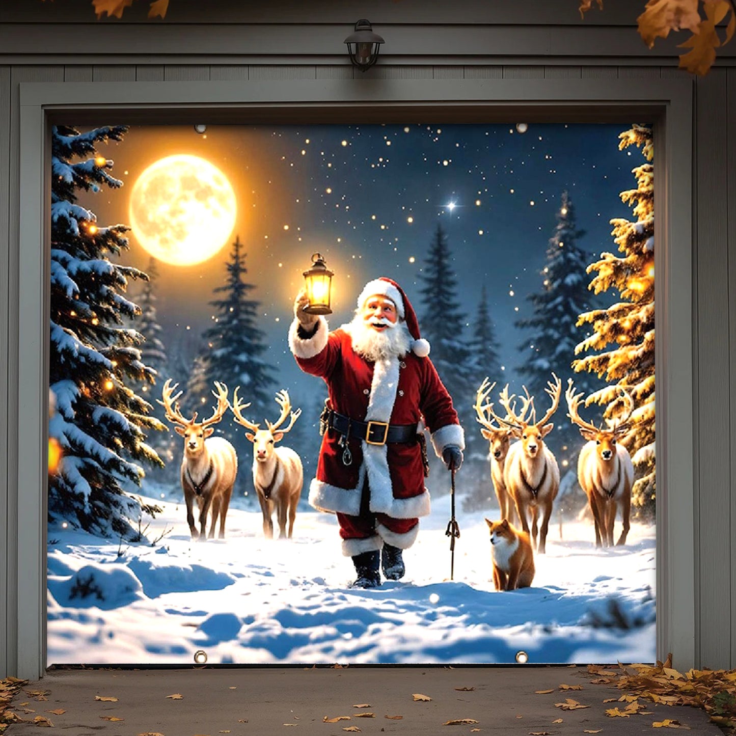 Lorva Christmas Garage Door Banner Decoration Christmas Delight