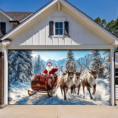 Lorva Christmas Garage Door Banner Decoration Joyful