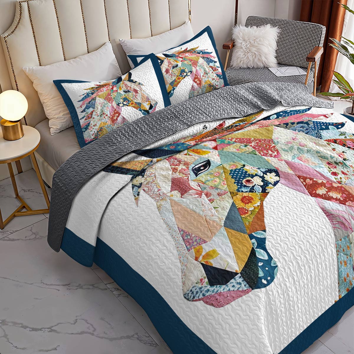 Lorva Horse All Season Quilt 3-Piece Set A Gentle Soul