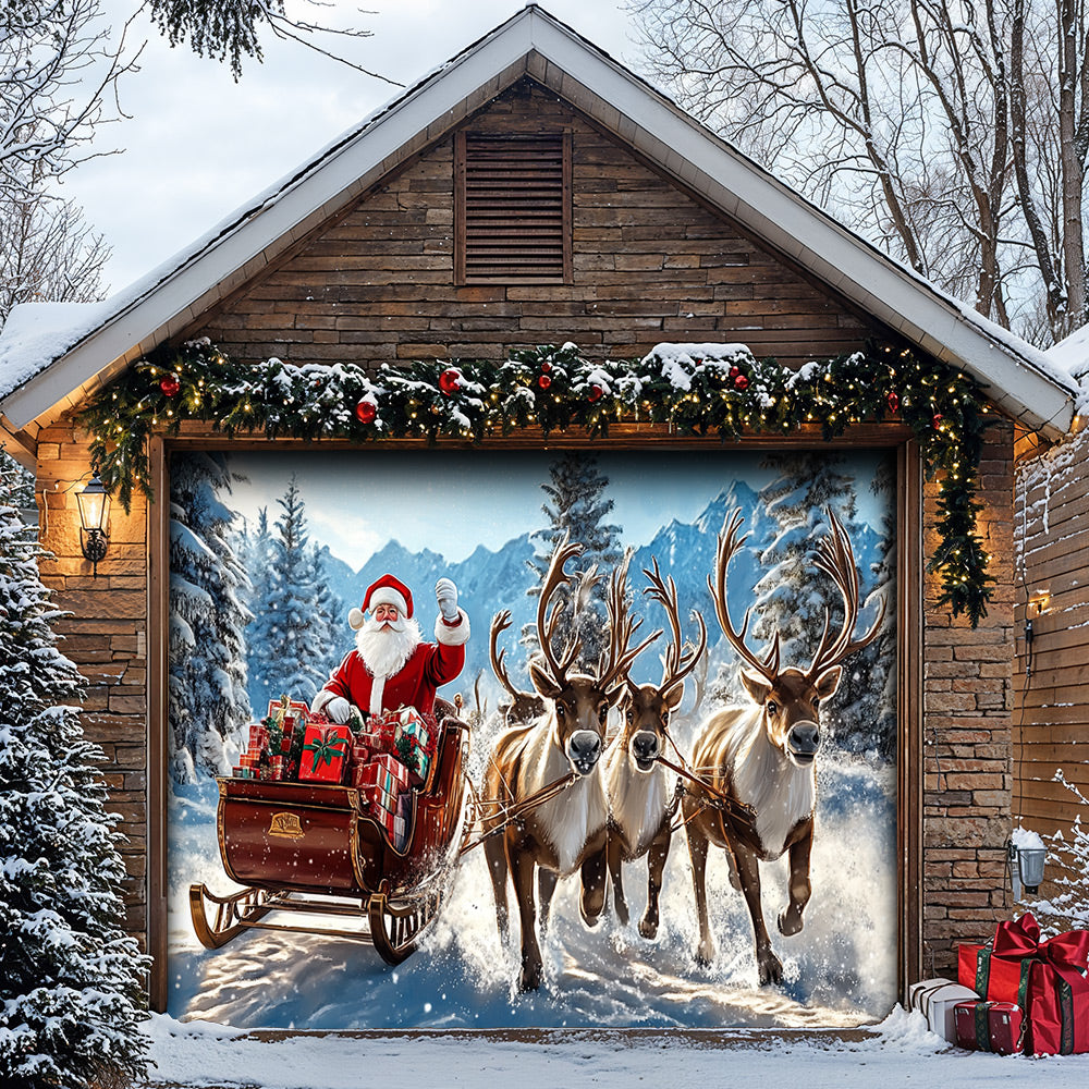 Lorva Christmas Garage Door Banner Decoration Joyful