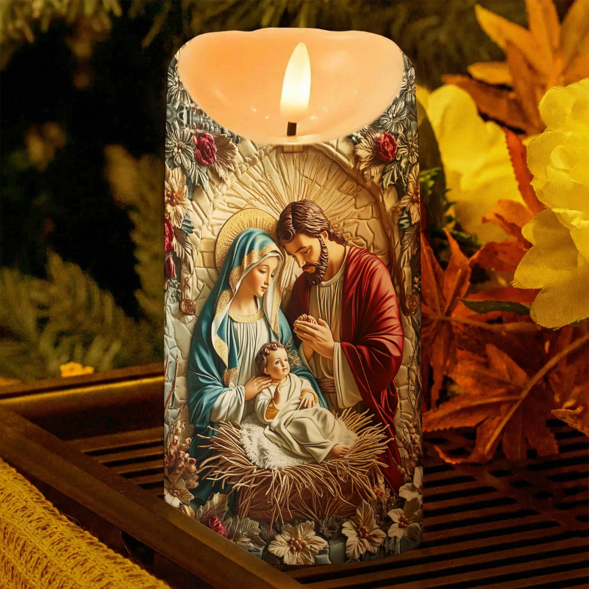 Lorva LED Candle Christmas Faith Love
