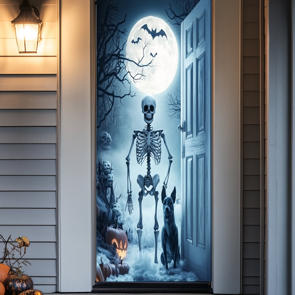 Lorva Halloween Door Cover Welcome To The Haunted Night