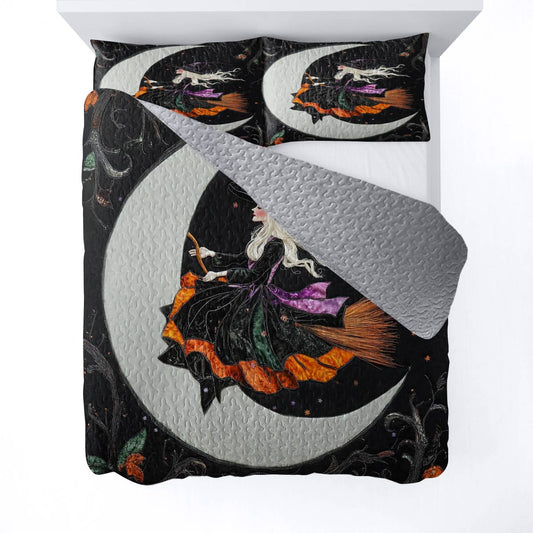 Witch Lorva All Season Quilt 3-Piece Set Mystic Moon Witch