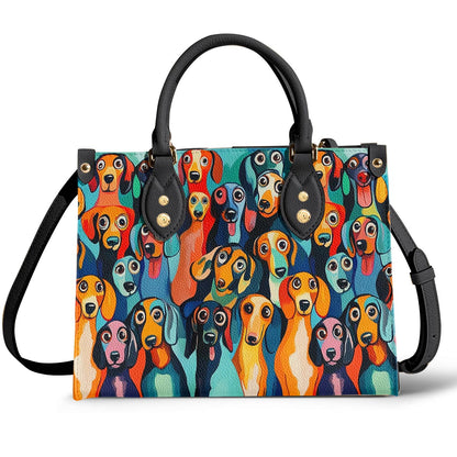 Lorva Dachshund Leather Bag Fun & Whimsical