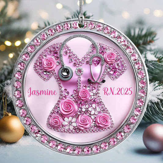 Lorva Nurse 2D Acrylic Ornament Personalized Sparkling