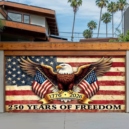 Lorva Garage Door Banner Decoration 250 Years Of Freedom