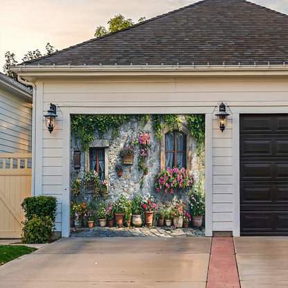 Lorva Garage Door Banner Enchanted Cottage Garden