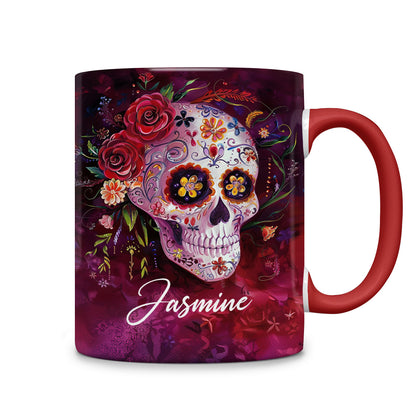 Lorva Personalized Mug Happy Gorgeous Sugar Skull