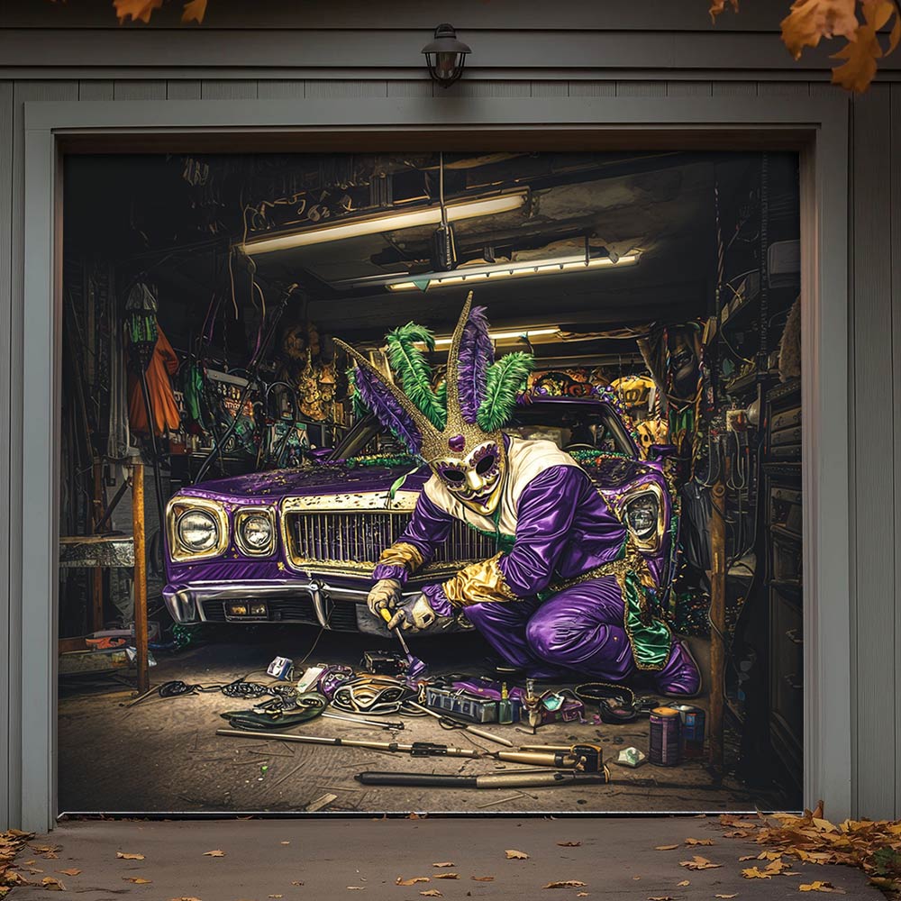 Lorva Garage Door Banner Decoration Carnival In The Garage