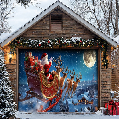 Lorva Christmas Garage Door Banner Decoration Santa’s Holiday Express