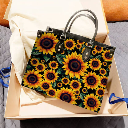Lorva Sunflower Leather Bag Summer Eclipse