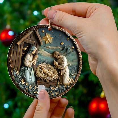 Lorva 2D Acrylic Ornament Timeless Holy Family