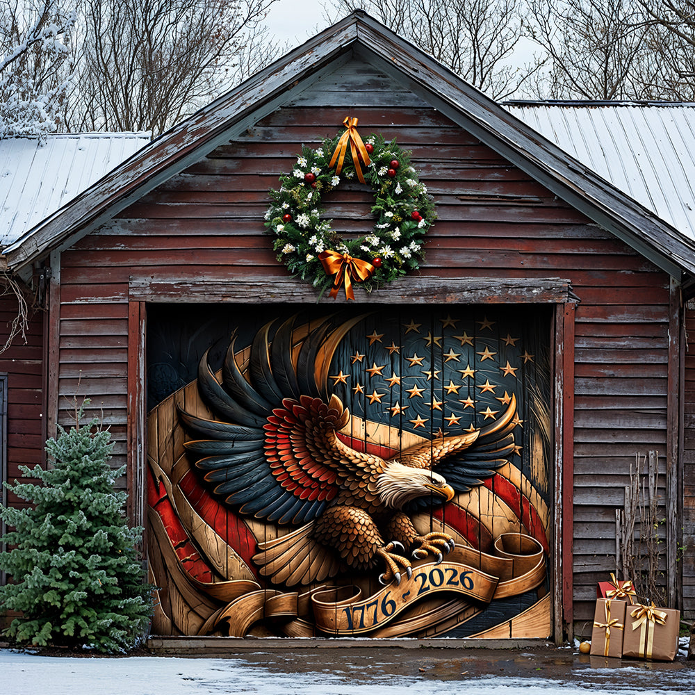 Lorva Garage Door Banner Decoration Classical Eagle