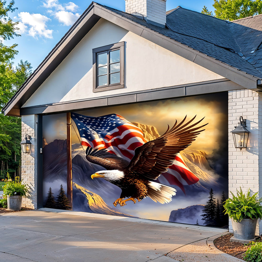 Lorva Garage Door Banner Decoration 250th Anniversary Cross The Mountain