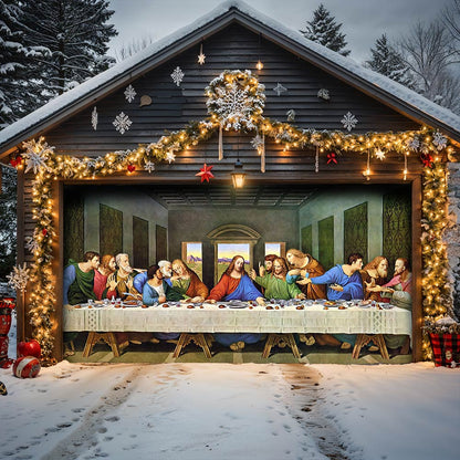 Lorva Garage Door Banner Decoration The Last Supper