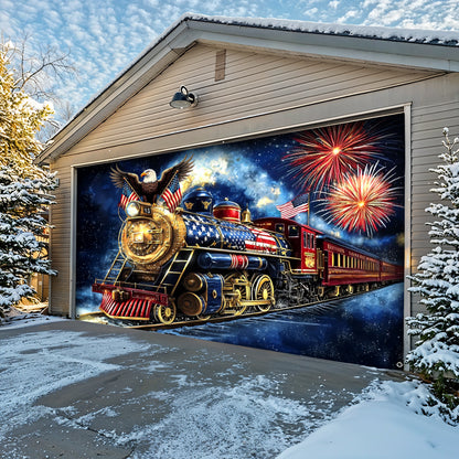 Lorva Patriotic Garage Door Banner Decoration Eagle Of The Rails