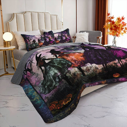 Witch Lorva All Season Quilt 3-Piece Set Mystic Moon Witches