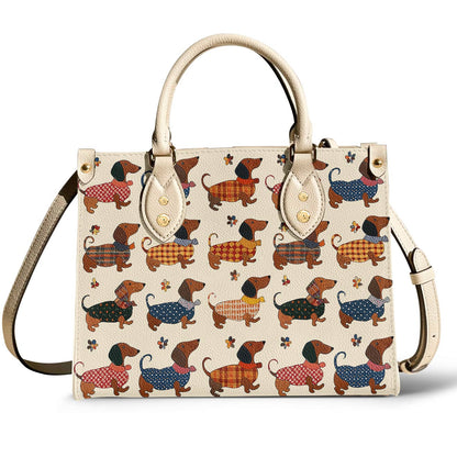Lorva Dachshund Leather Bag Joyful