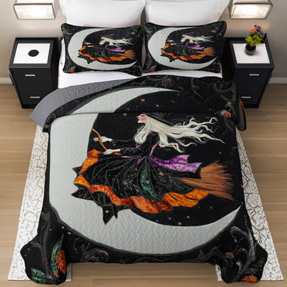 Witch Lorva All Season Quilt 3-Piece Set Mystic Moon Witch