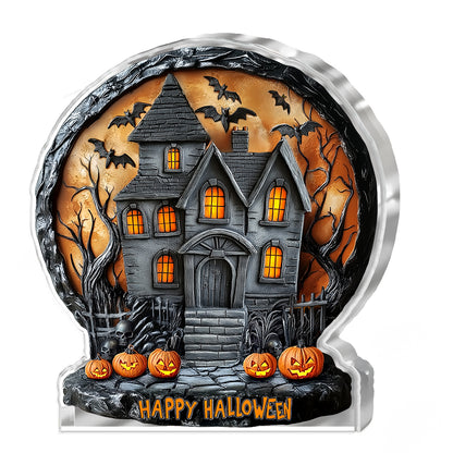Halloween Custom Shaped 2D Print Acrylic Plaque Happy Halloween