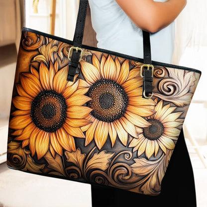 Lorva Leather Tote Bag Golden Grace