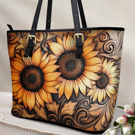 Lorva Leather Tote Bag Golden Grace