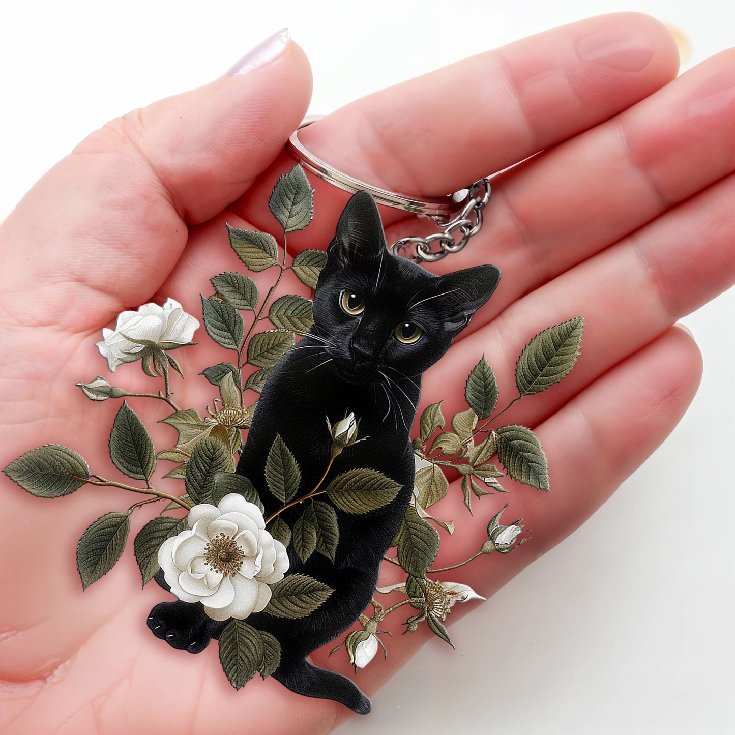 Lorva Keychain Mystical Black Cat