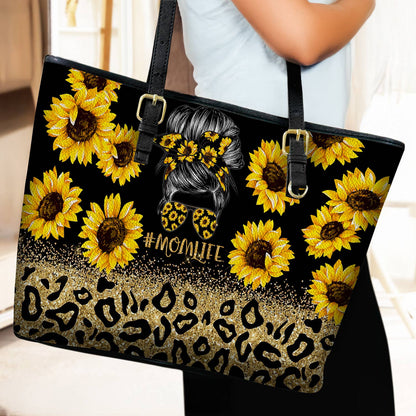 Lorva Sunflower Leather Tote Bag Charming Momlife