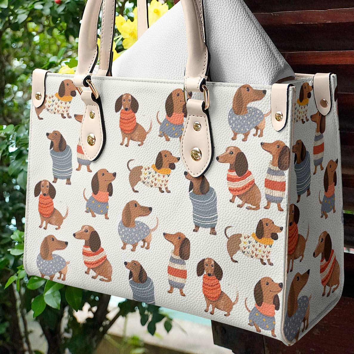 Lorva Dachshund Leather Bag Cuteness Overload