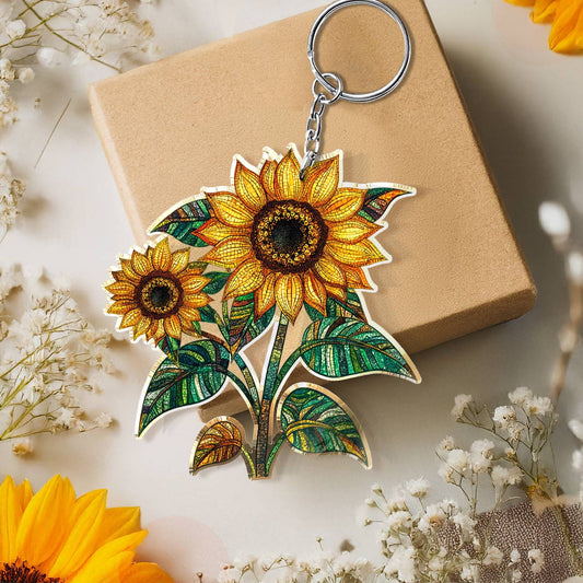 Lorva Sunflower Keychain You Are My Sunshine