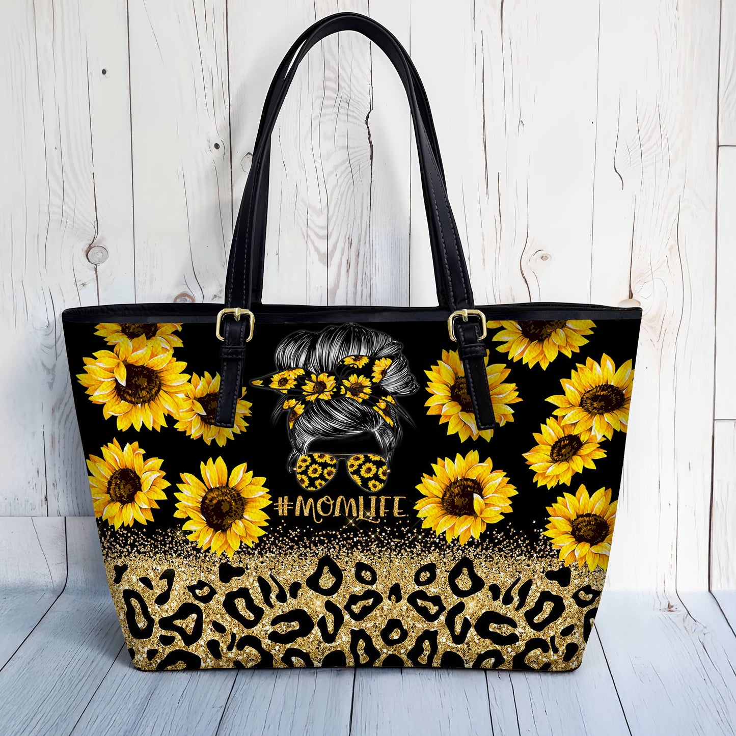 Lorva Sunflower Leather Tote Bag Charming Momlife