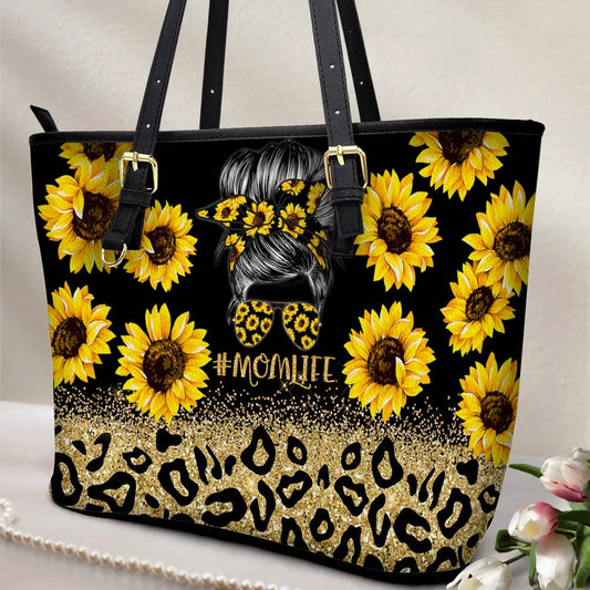 Lorva Sunflower Leather Tote Bag Charming Momlife